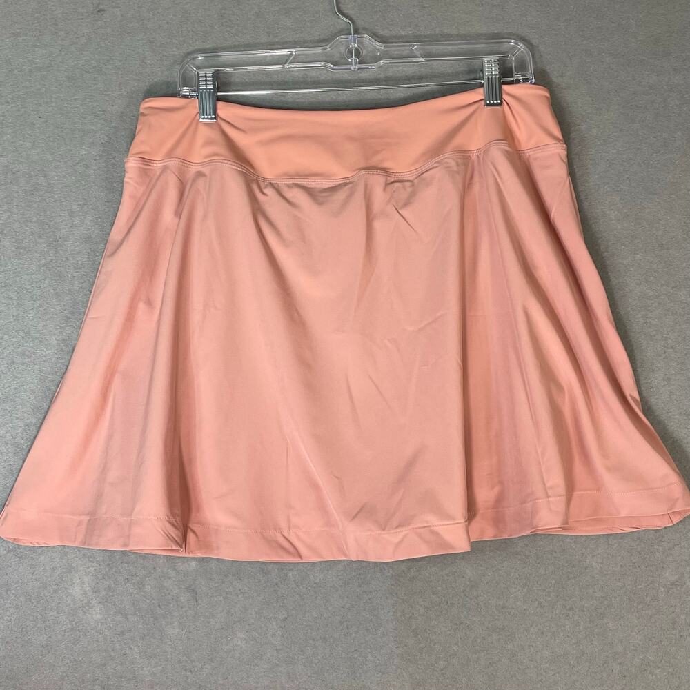 Women’s XXL Tennis Skort Peach Athletic Golf Pickleball Skirt Built In Shorts